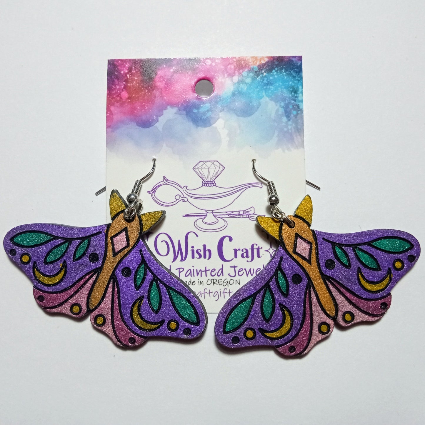 Mystical Moth Dangle Earrings