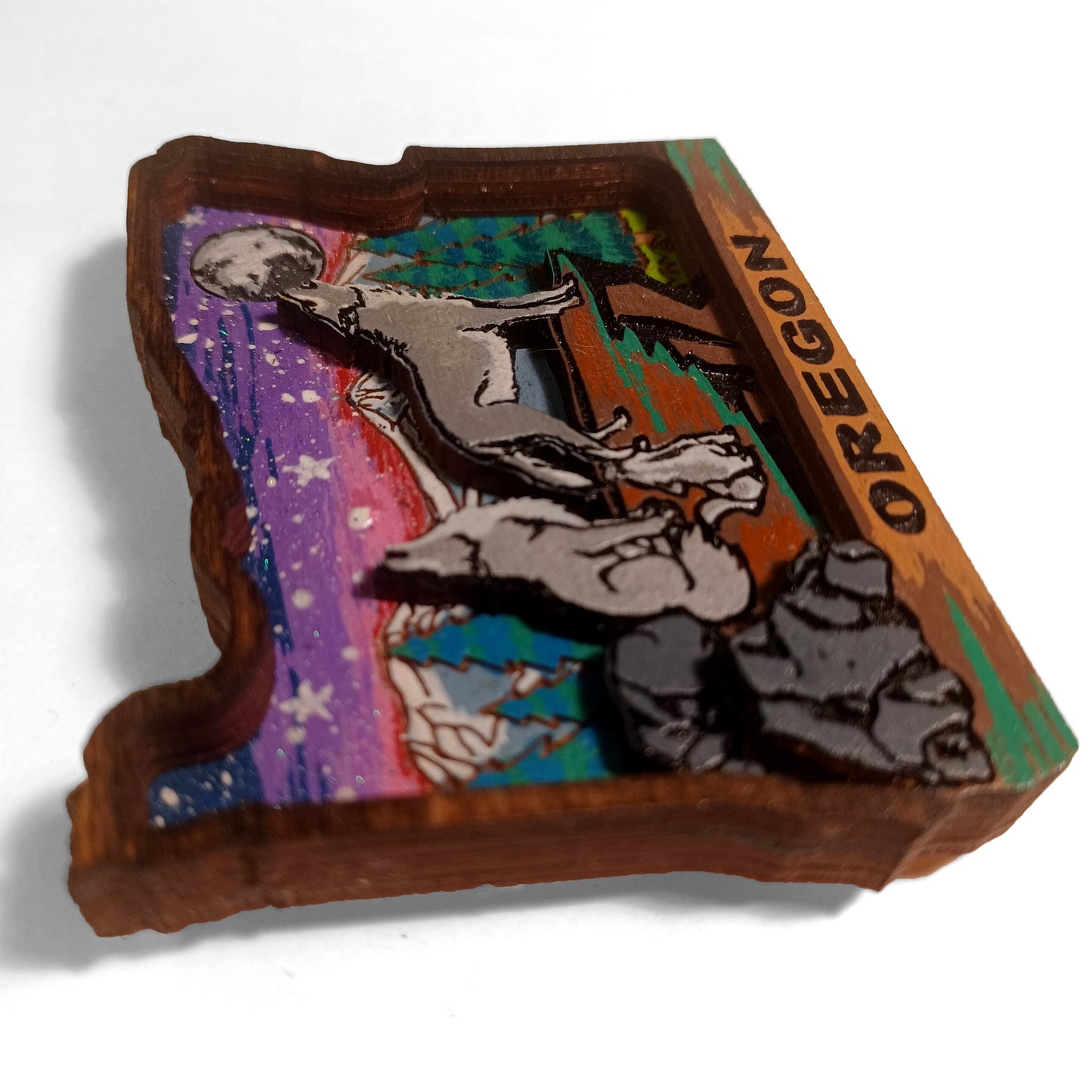Howling Wolves Oregon 3D Magnet