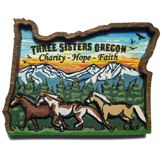 Wild Horses Oregon Magnet